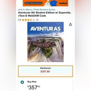 Aventuras 5th Student Edition w/ Supersite, vText & WebSAM Code